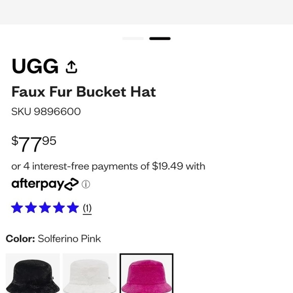 Ugg faux fur bucket hat new without tags main image 6